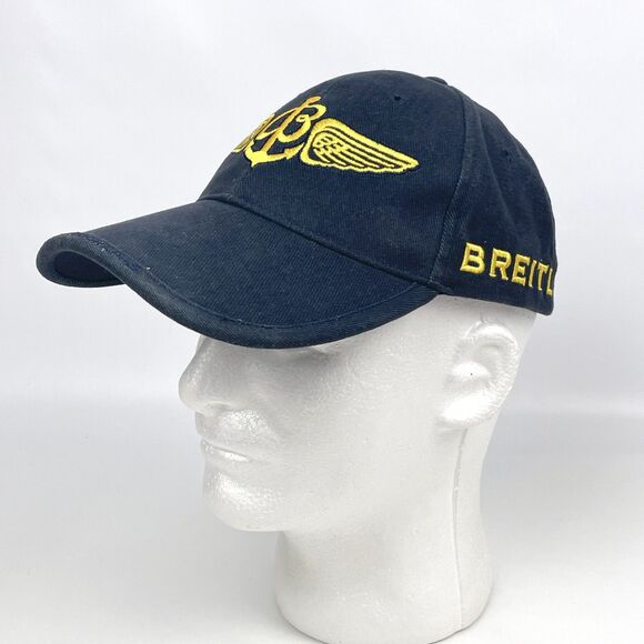Breitling Hat Swiss Chronographs Watch Since 1884 Embroidered Navy Strapback - Picture 3 of 14